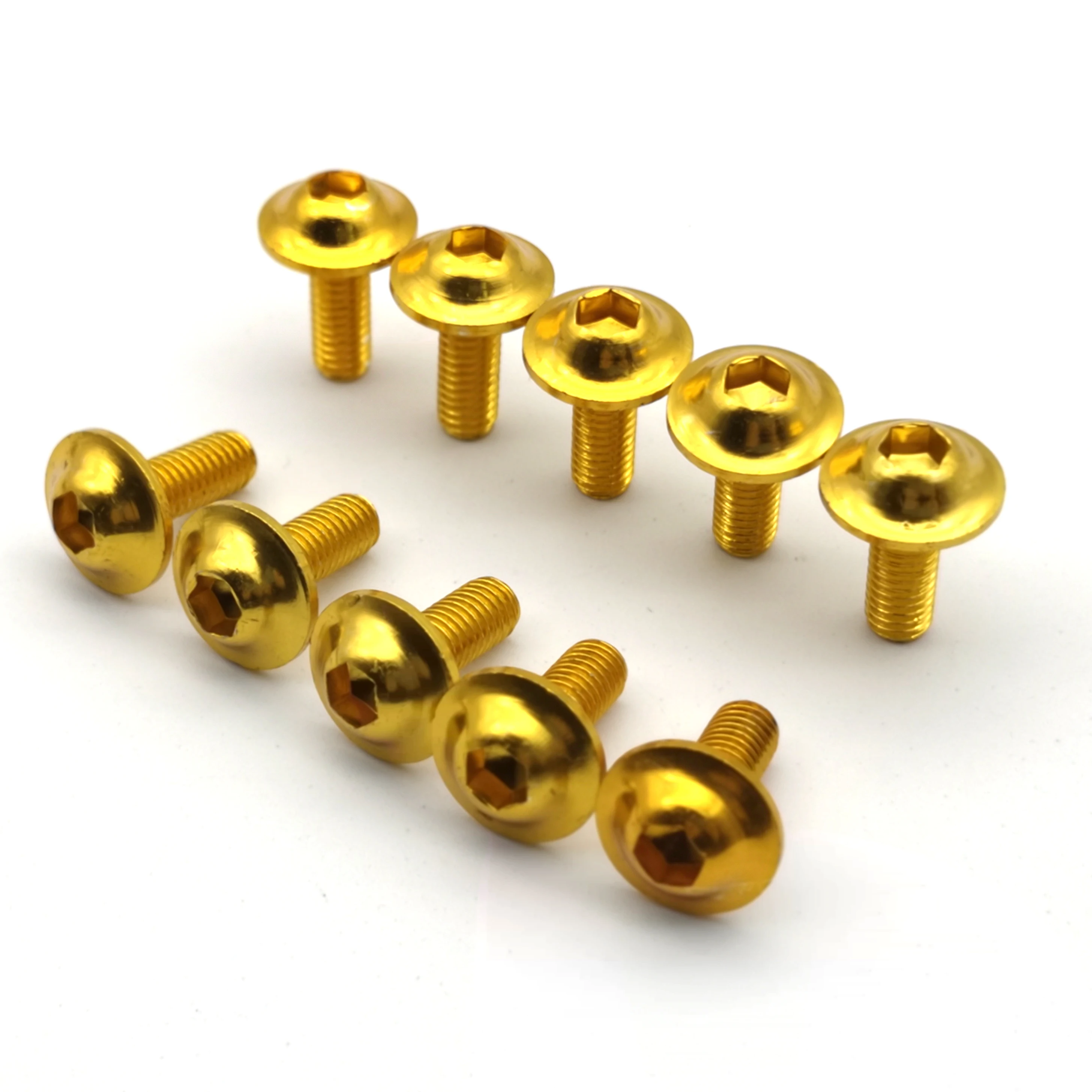 10 шт. анодированные алюминиевые болты обтекателя Болты мотоцикла для Yamaha Kawasaki