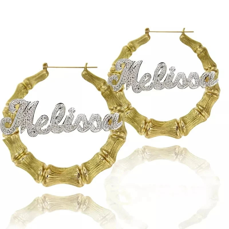 

Gosun Fashion New Ladies Bamboo Hoop Earrings Custom Name Earrings Gold Heart Earrings Holiday Gifts Women Stainless Custom na