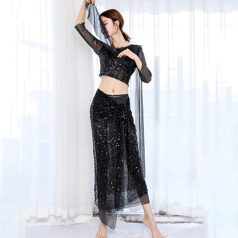 Костюм для танцев Bellydance женский сексуальный костюм взрослых из сетчатой ткани с