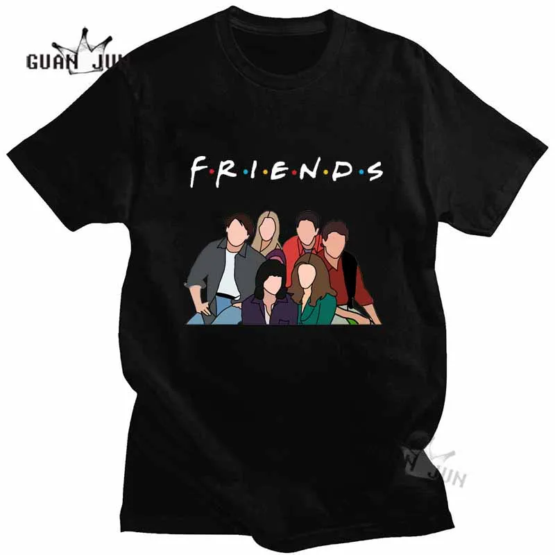 

2021 New Friends Tv Show T Shirt Women Harajuku Graphic Tees Funny Men T-shirt Unisex Hip Hop Tops Summer Short Sleeve Tees