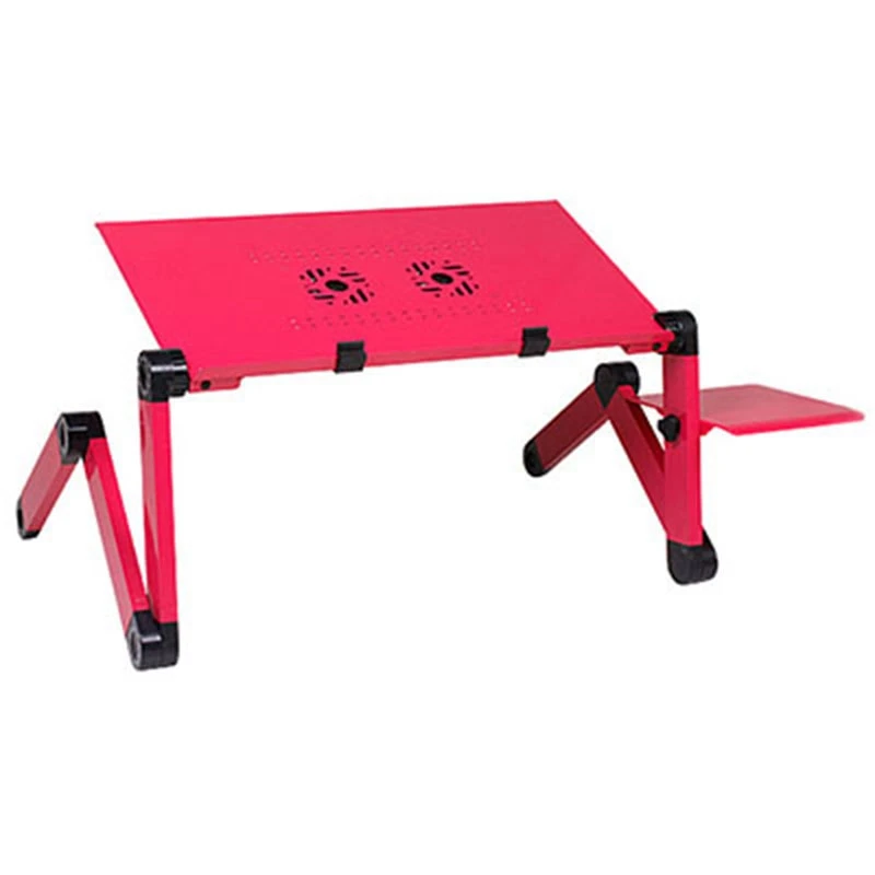 

Aluminum Alloy with Double Fan Radiator Mouse Seat Adjustable Laptop Desk Portable Folding Computer Desk Notebook Desktop Bracke