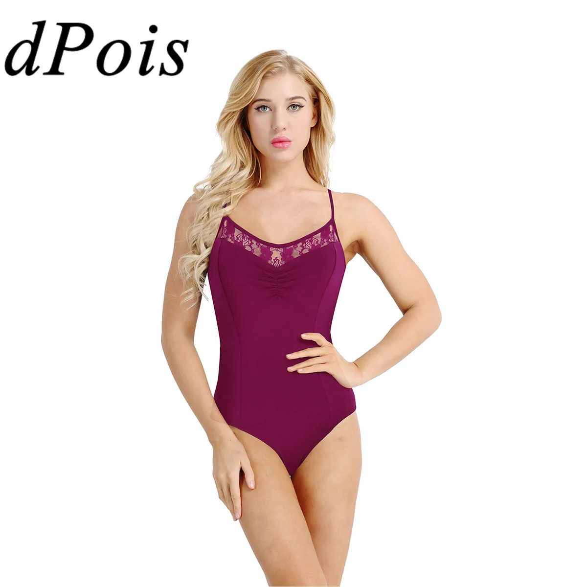 Женский гимнастический трико для балета и танцев боди девушек с цветочным