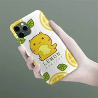 for phone case for iphone 12 11 pro x xs max xr 7 8 plus cute soft cover 2021 cartoon fruit lemon cat pattern
