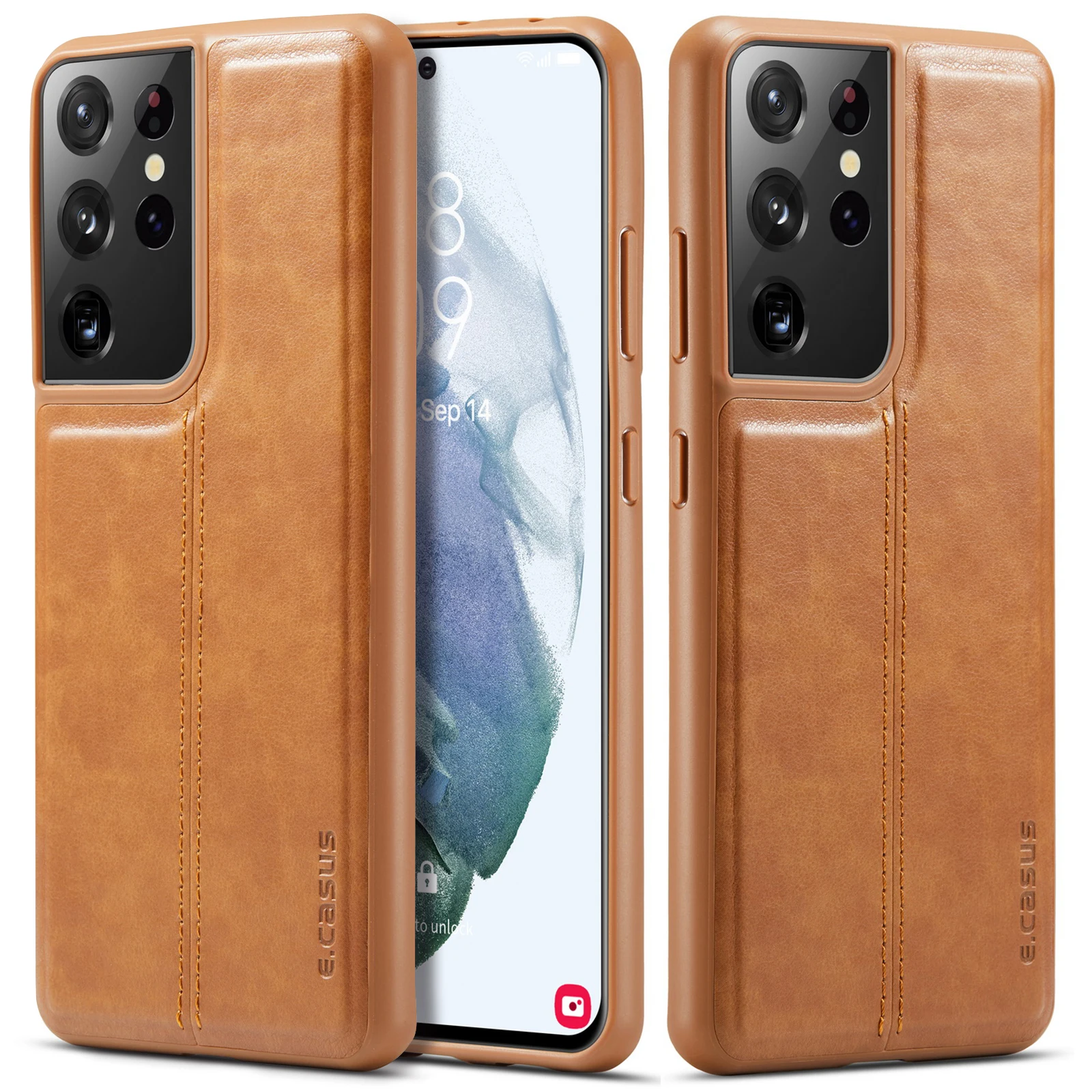 

KEYSION Fashion Business Phone Case for Samsung Galaxy S21 S21 + Plus 5G PU Leather Back Cover for Samsung Galaxy S21 Ultra 5G