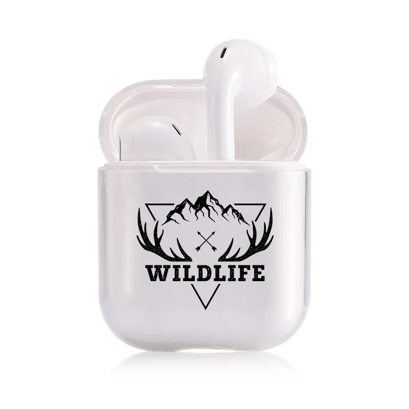 Чехол Airpods 1/2, прозрачный мягкий силиконовый чехол с рисунком восхода солнца для Bluetooth, беспроводной чехол для наушников, чехол для зарядки, сумки - Цвет: I301191