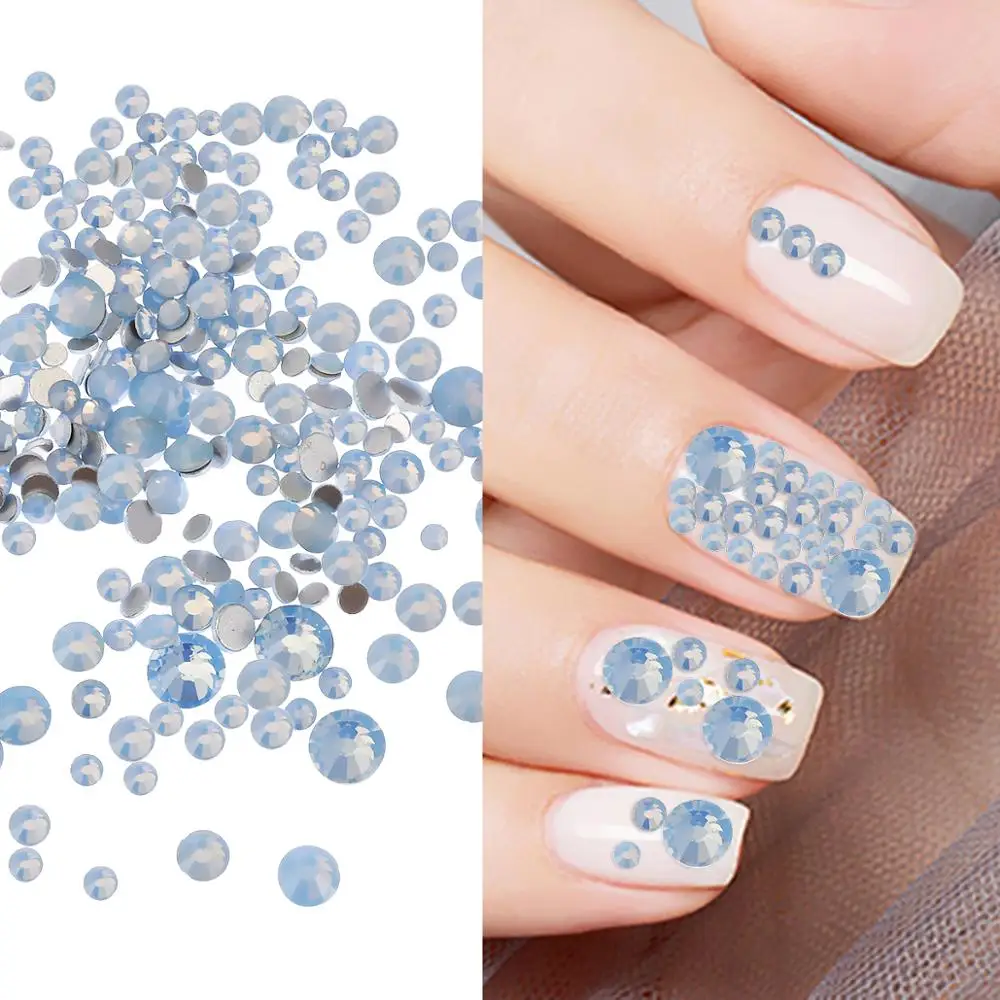 350 шт./пакет 3D микс Размер Стразы для ногтей Опаловое желеобразное розовое с