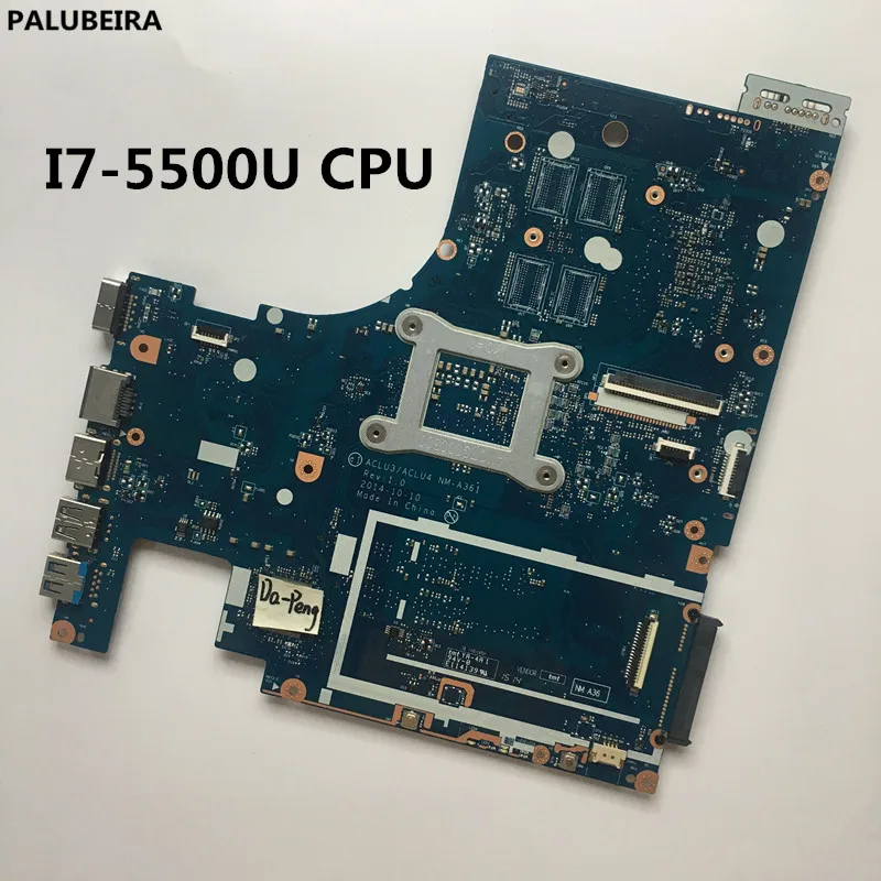 PALUBEIRA для lenovo G50-80 Материнская плата ноутбука с I7-5500U cpu R5 M330 2GB 5B20H14391 ACLU3/ACLU4 NM-A361 MB тестирование
