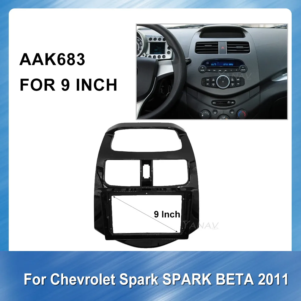 

9-Дюймовый Автомобильный DVD стерео приемника рамка облицовка для-Chevrolet SparkBeat 2011 автомобиль радио специальные Даш отделка комплект Уход за ко...