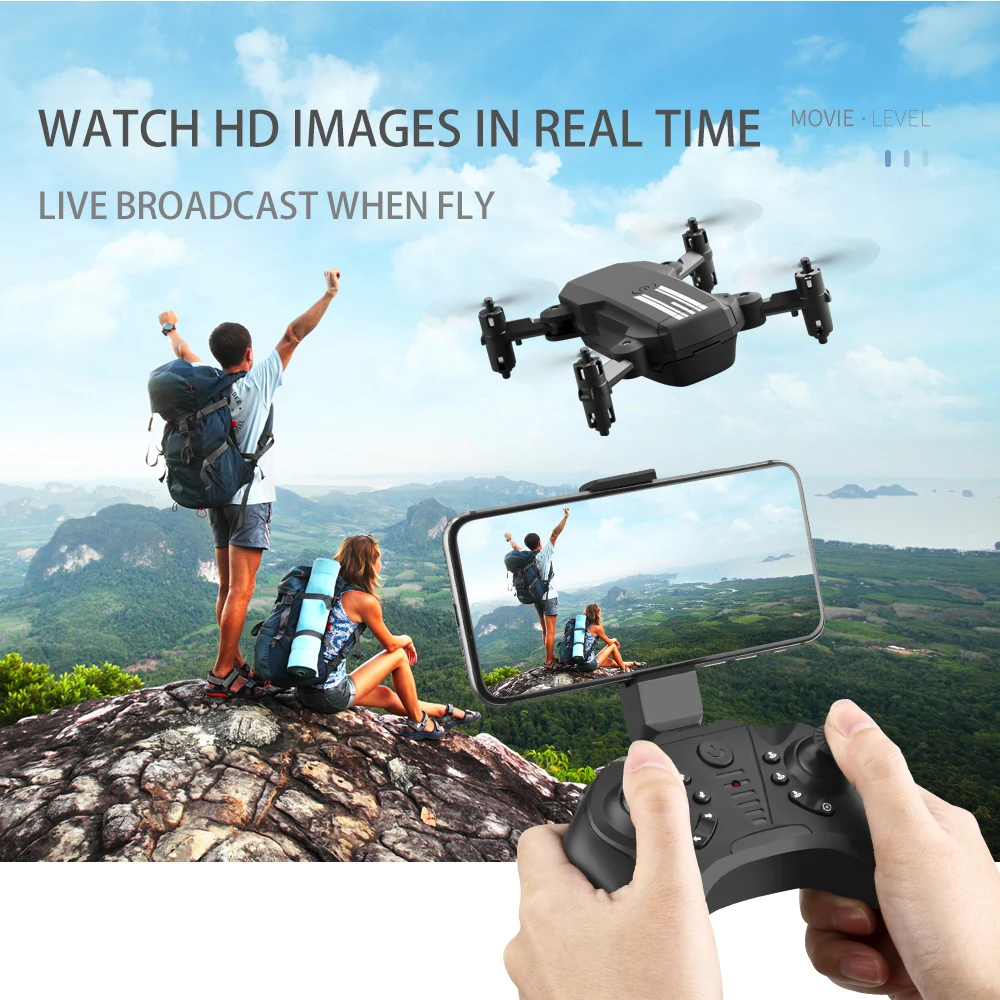 

2021 New Mini Drone 4K 1080P HD Camera WiFi Fpv Air Pressure Altitude Hold Black And Gray Foldable Quadcopter RC Dron Toy