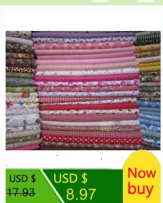 Booskew Home Telas, хлопок, ткань, 40 см x 50 см, 7 шт., набивные цветы, жировые кварталы, сделай сам, ручная работа, подушка для шитья, лоскутное шитье, кукольная кровать