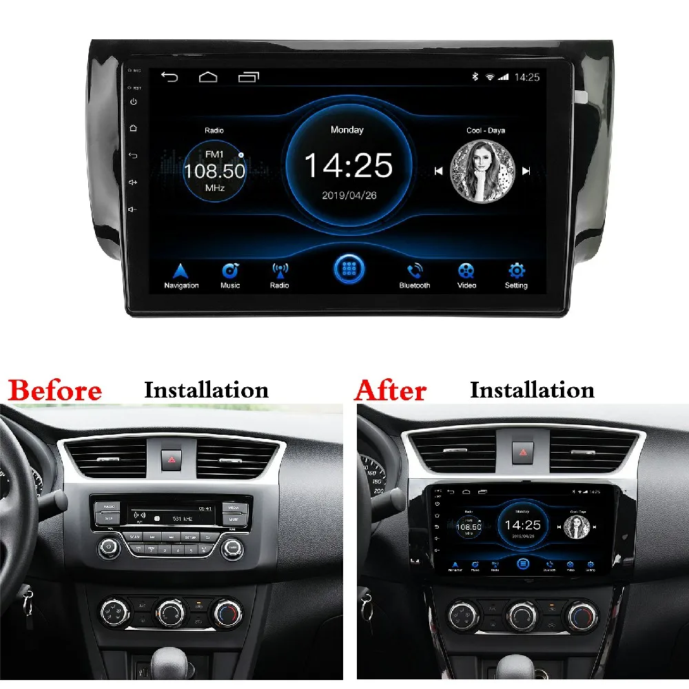 Автомагнитола 2 ГБ + 32 DSP Android 10 для Nissan Sentra 2013 2014 2017 15 16 IPS экран RDS GPS Navi Mirror Link SWC