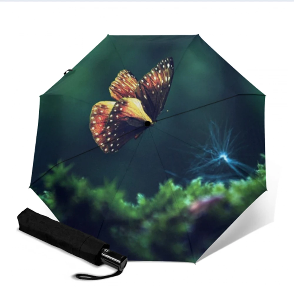 Зонт Автоматический складной компактный с защитой от солнца уникальный зонтик