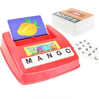 english word learning machine puzzle toy letters machine card spelling game educational toys for kids literacy game cards