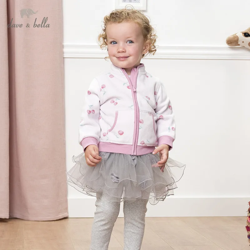 

Детская куртка на молнии dave bella, модная весенняя верхняя одежда для детей, унисекс, с принтом, для детей 1-6 лет, 2019