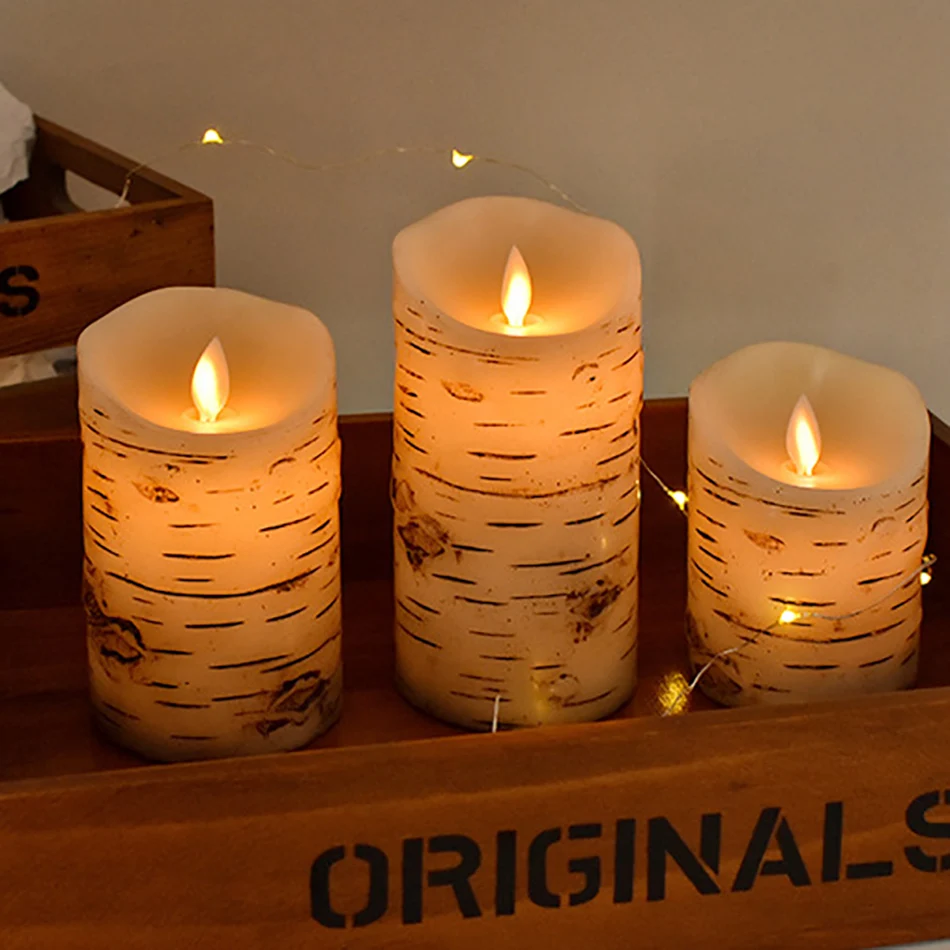 

Battery Operated Flameless LED Wax Candle Light Set of 3 ,Wedding Candles,Home Decor.Night Light Led,Holiday Candle Light