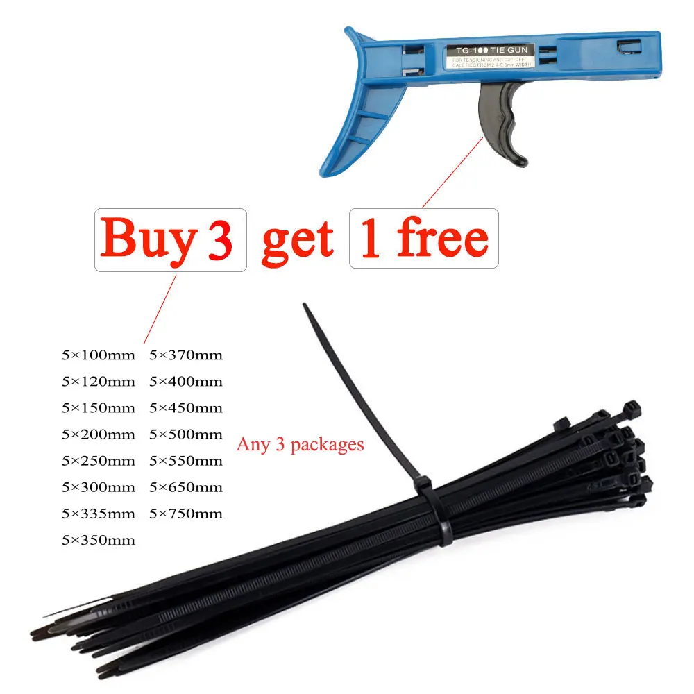 

Heavy-Duty Cable Ties, Premium Tie Wraps for Cable Management - Nylon Self-locking Ties 200/250/300/350/400/450/500 White