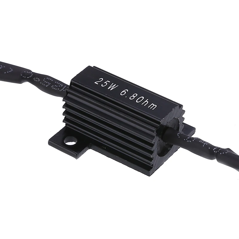 2PC Moto Resistance Power Resistor Load Decoding For LED Mini Turn Signal Flash No Flashing Repairing 25W 6.8Ohm |