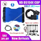 Автомобильный сканер VCI VD DS150E CDP PRO, диагностический инструмент с новыми реле, с bluetooth 2021. R3 keygen для del obd2, для грузовиков, 2017
