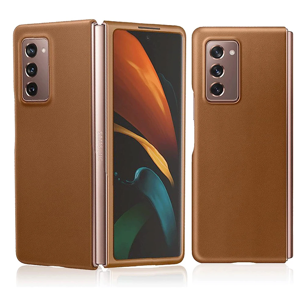 Funda Ultra delgada de cuero genuino para Samsung Galaxy Z Fold 2 5G, cubierta protectora completa para Galaxy Z Fold 2 2020 TB, edici&oacute;n limitada-1