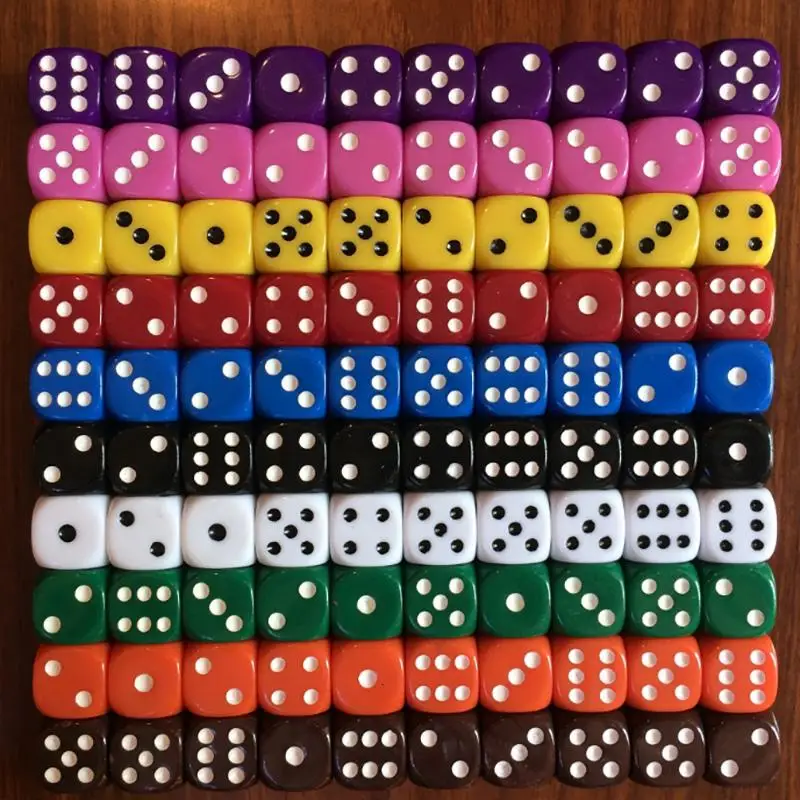 10 шт./лот набор костей цветов высококачественные однотонные акриловые