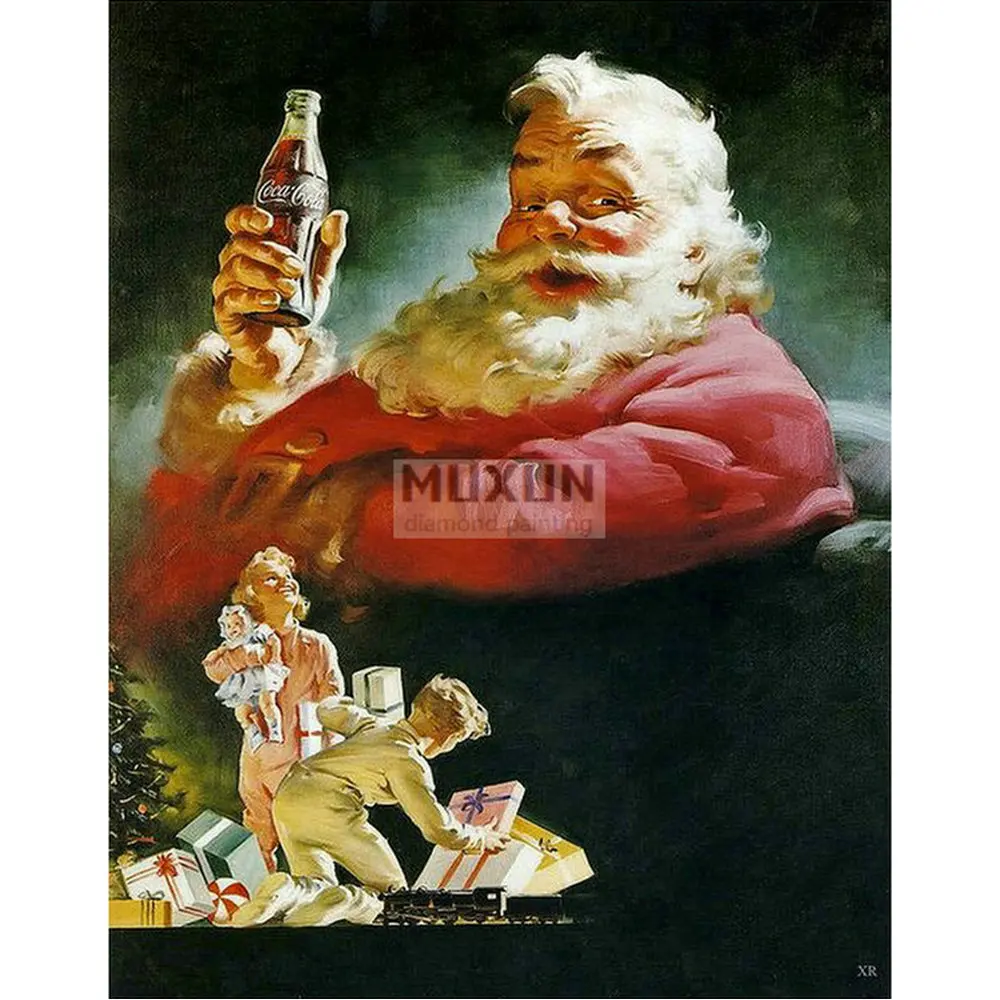 5D DIY Diamond Painting Cross Stitch Santa Claus diamond Embroidery Mosaic full square drill needlework Cola Home decoration | Дом и сад