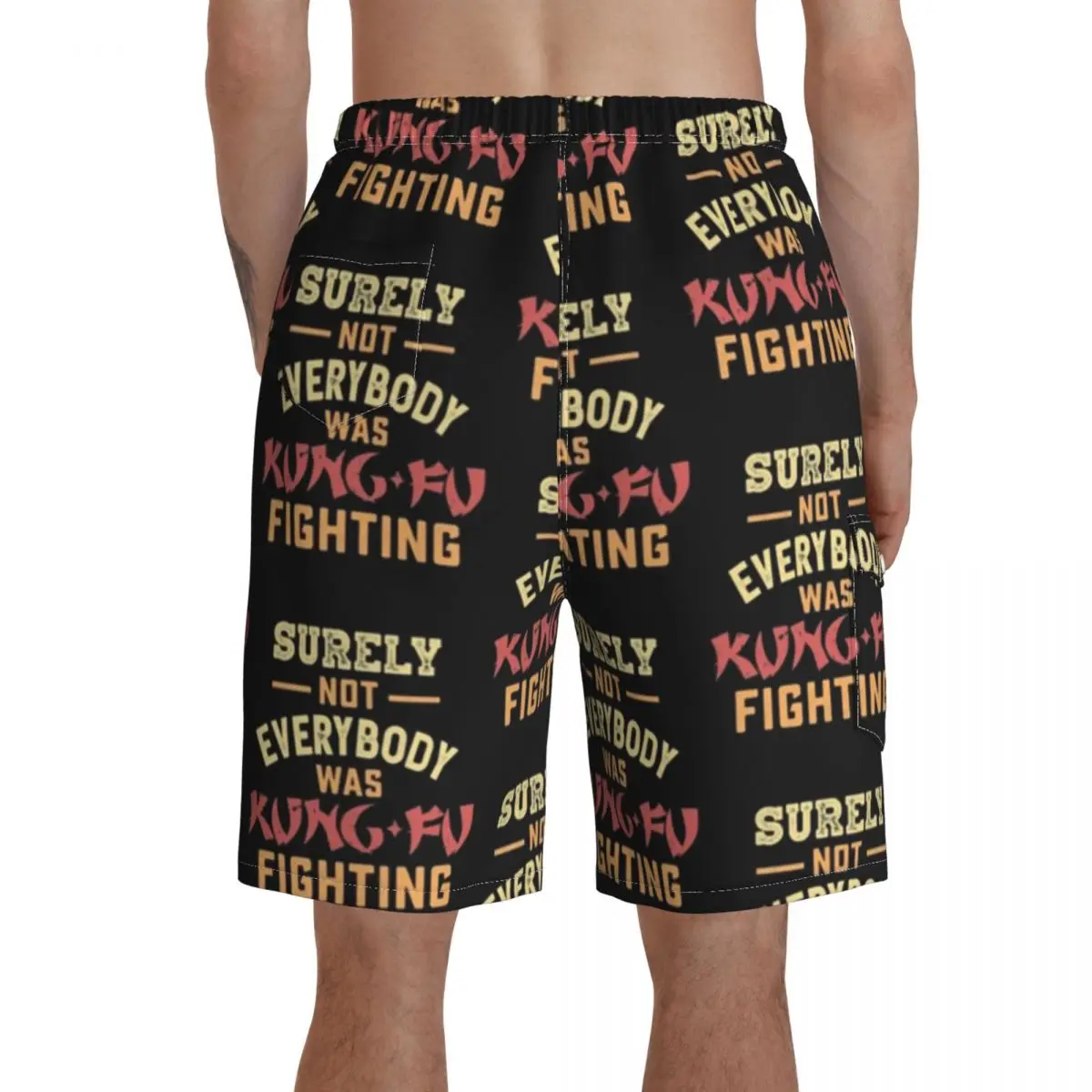 

Kung Fu Board Shorts Bathing Swimming Trunks Polyester Funny Men Swim Trunks