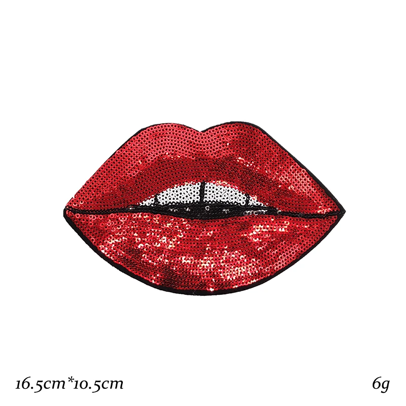 1 шт. губная помада клей для расплава красных губ пришитый утюжок одежда