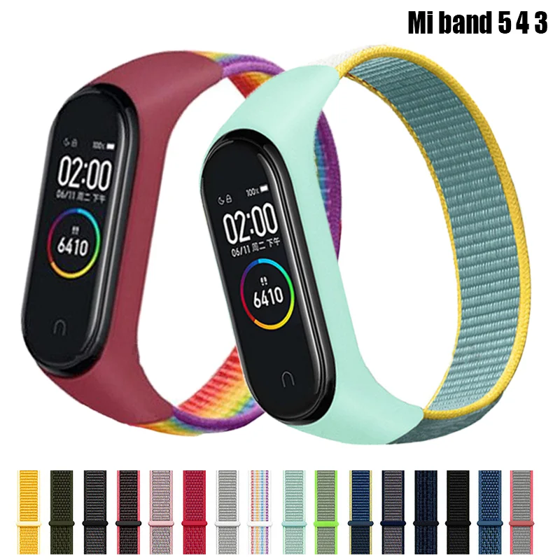 

Bracelet for mi band 6 Strap Nylon Sport loop watch Belt pulsera correa Miband strap Wristband for xiaomi Mi band 5 4 3 Bracelet