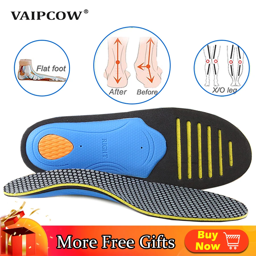 VAIPCOW Orthopedic Shoes Sole Insoles Flat Feet Arch support Unisex EVA Orthotic Arch Support Sport Shoe Pad Insert Cushion