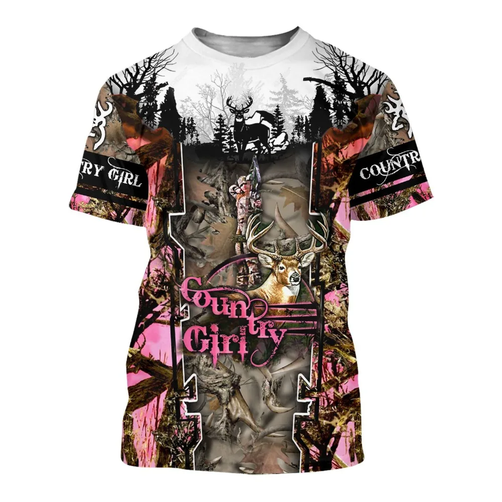 

Deer Hunter 3D Printed Men Tshirts Harajuku Casual Short Sleeve Pullovers Unisex Summer Fashion T-shirt -02