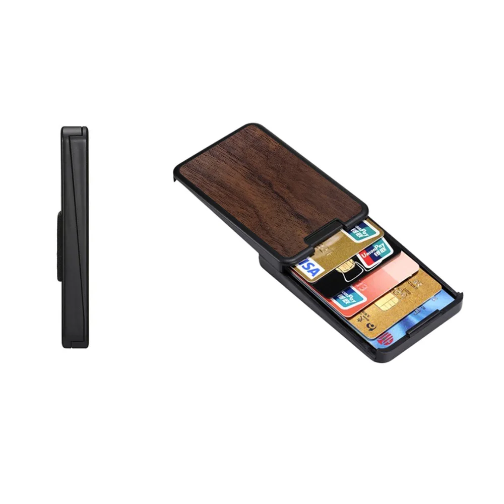 

Bamboo and wood card bag RFID card clip card bag customized card bag female card bag card cover bank gift wooden Wallet