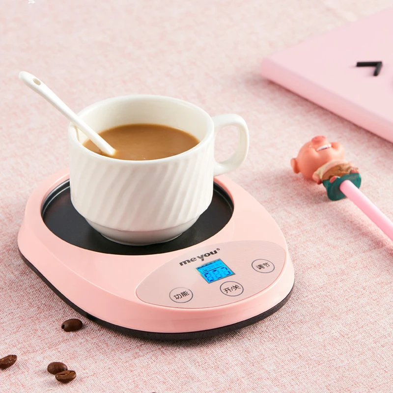 

220V Cup Heater Cup Warmer Smart Thermostatic Hot Tea Makers 8 Gear Heating Coaster for Coffee Milk Tea Warmer Pad with Timing