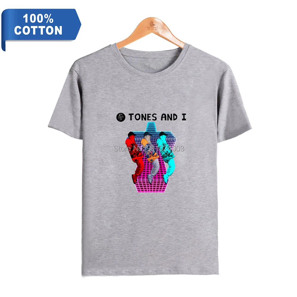 

2020 New Tones and I Man Tshirt Summer Short Sleeve 100% Cotton T Shirt Funny Tones and I Print Adolescent Streetwear