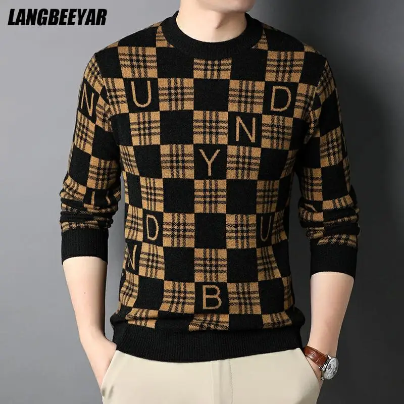 

Top Grade New Fashion Designer Brand Luxury Street Wear Knit Pullover Warm Sweater Autum Winter Casual Jumper Mens Clothing 2022