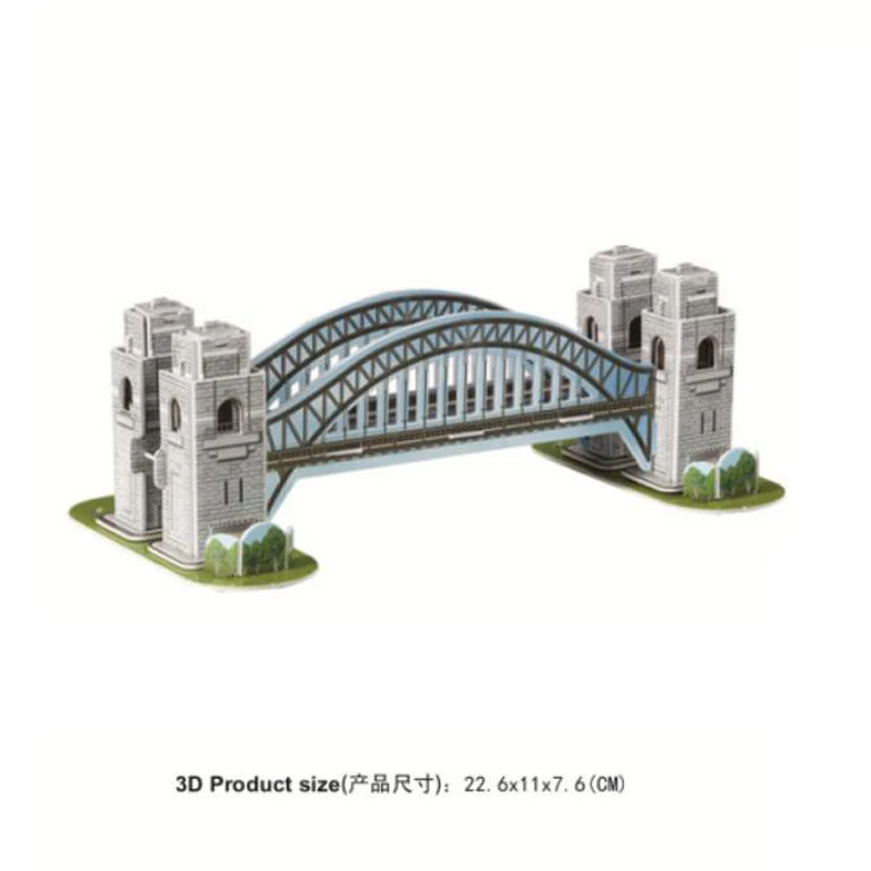 

3D пазл, Австралия, Сиднейский гавань, мост, строительная модель, всемирно известные современные архитектуры, образовательные игрушки для де...