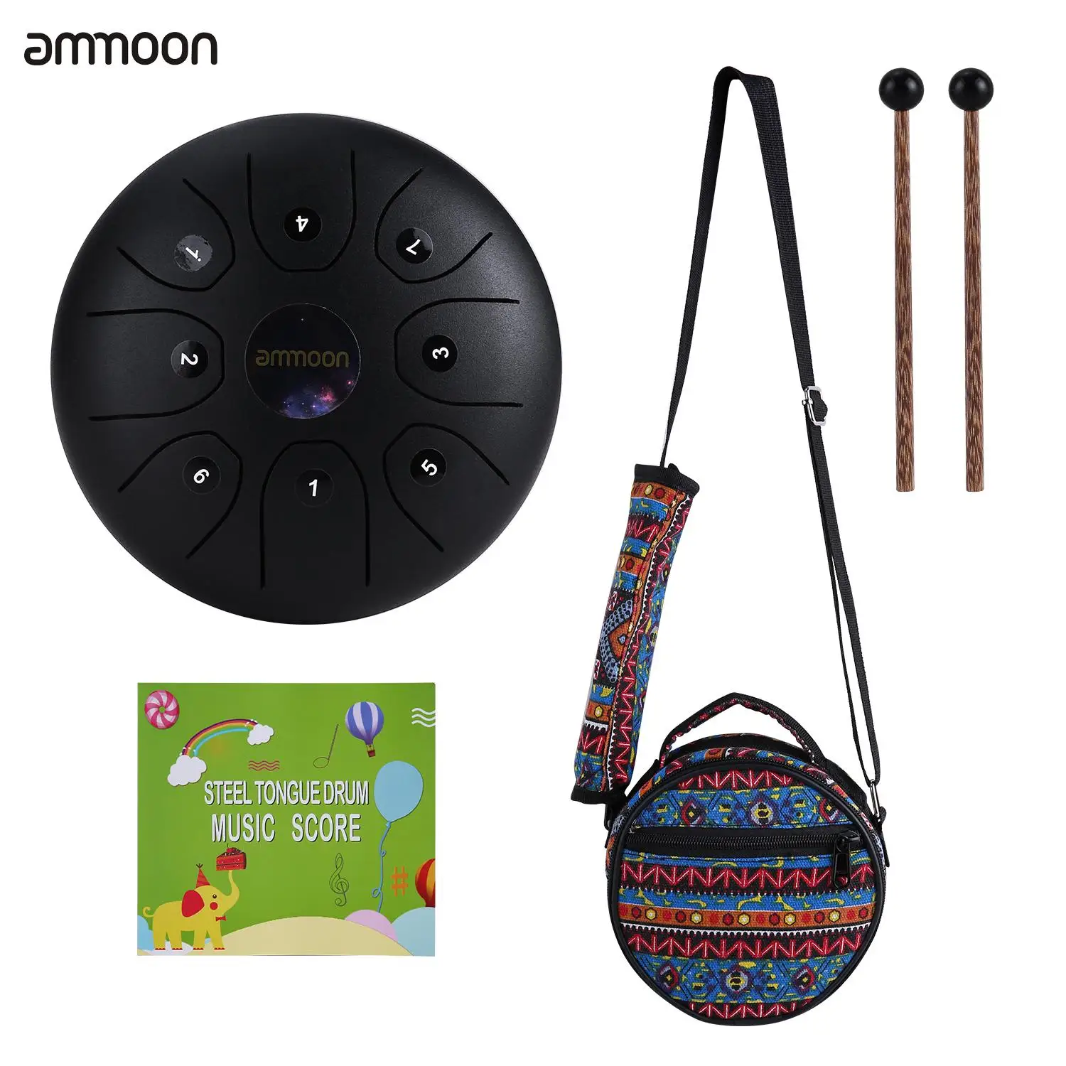 

Мини-барабан ammoon, 5,5 дюйма, 8 нот, C-Key Handpan