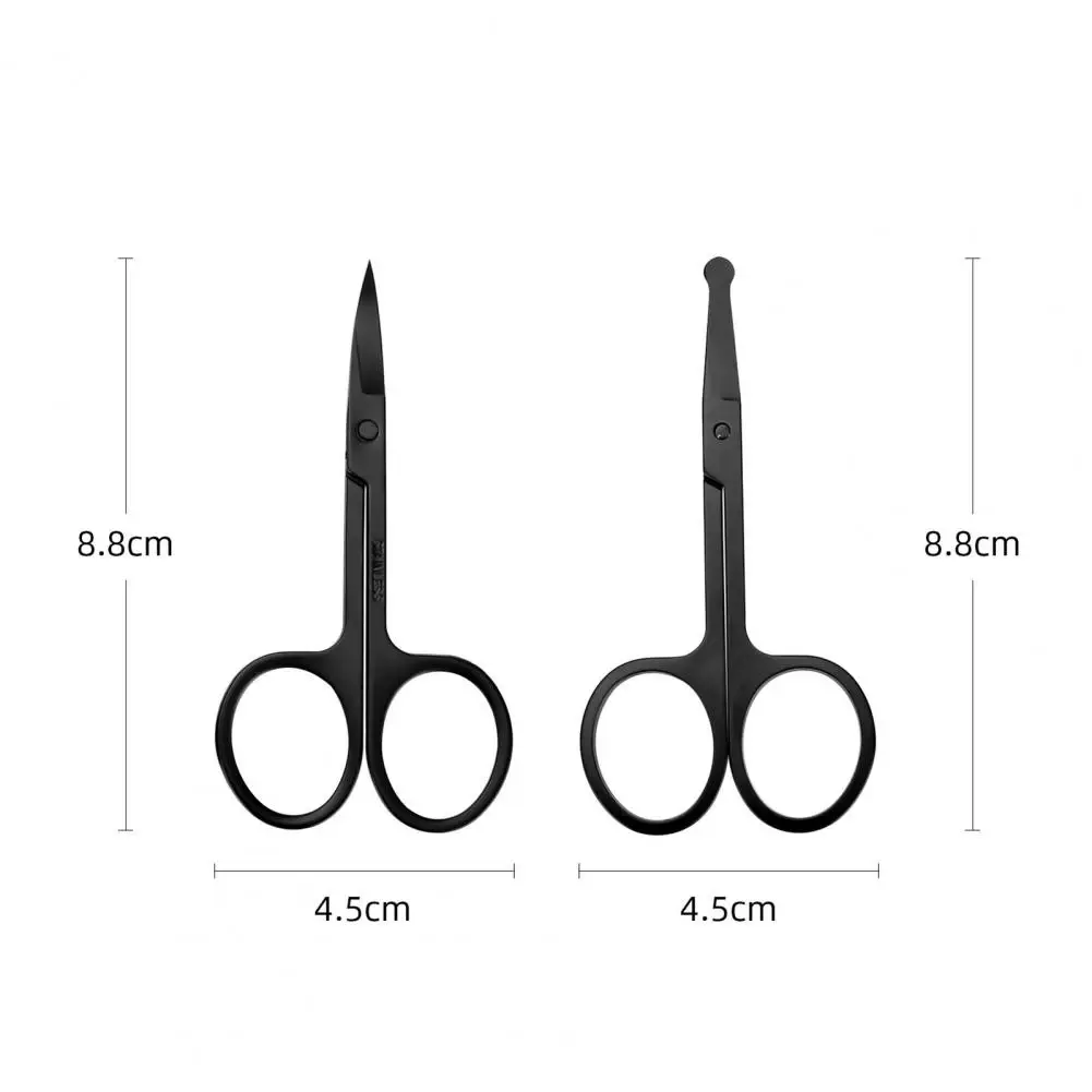 

2Pcs/Set Stainless Steel Nose Hair Eyebrow Scissors Small Makeup Tools for Professional Use Makeup Scissors