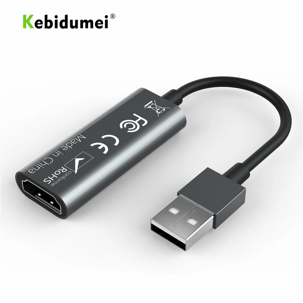 Kebidumei мини 4K USB 2 0 совместимому с HDMI Карта видеозахвата компьютерная игра