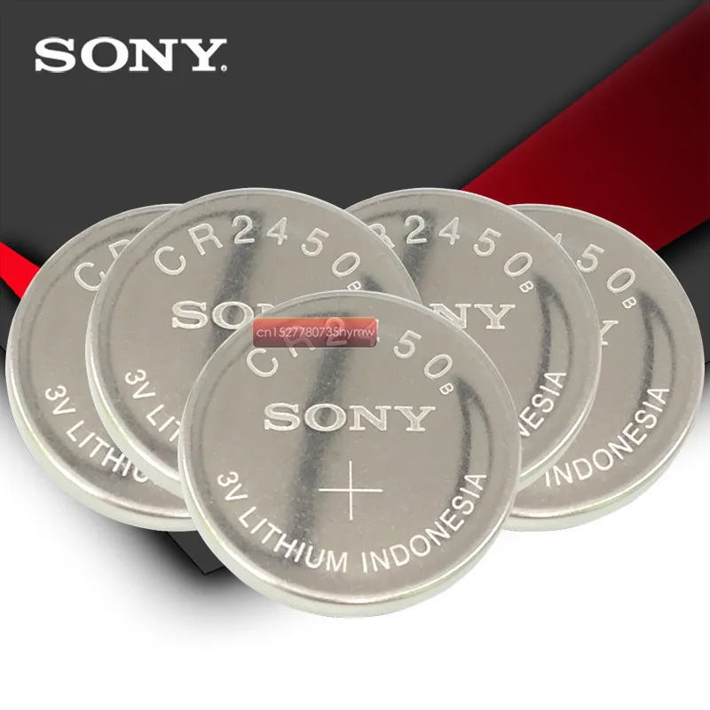 5 шт./лот Sony 100% оригинальный CR2450 CR 2450 3V литиевый аккумулятор для монет часов брелок