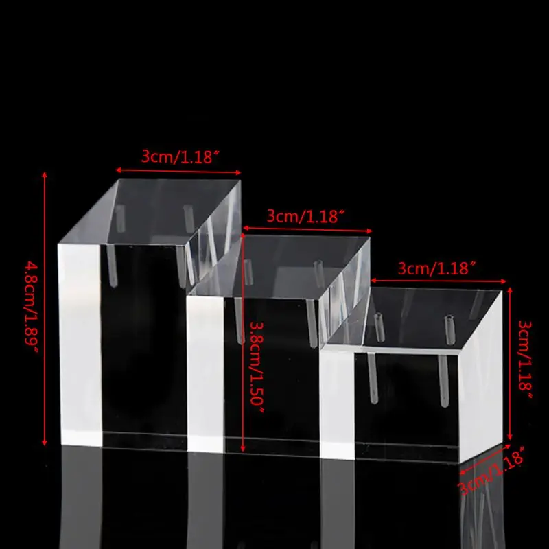 

Fashion Clear Acrylic Square Jewelry Stand Pad Earring Display Holder Photography Props Ornaments Show Rack
