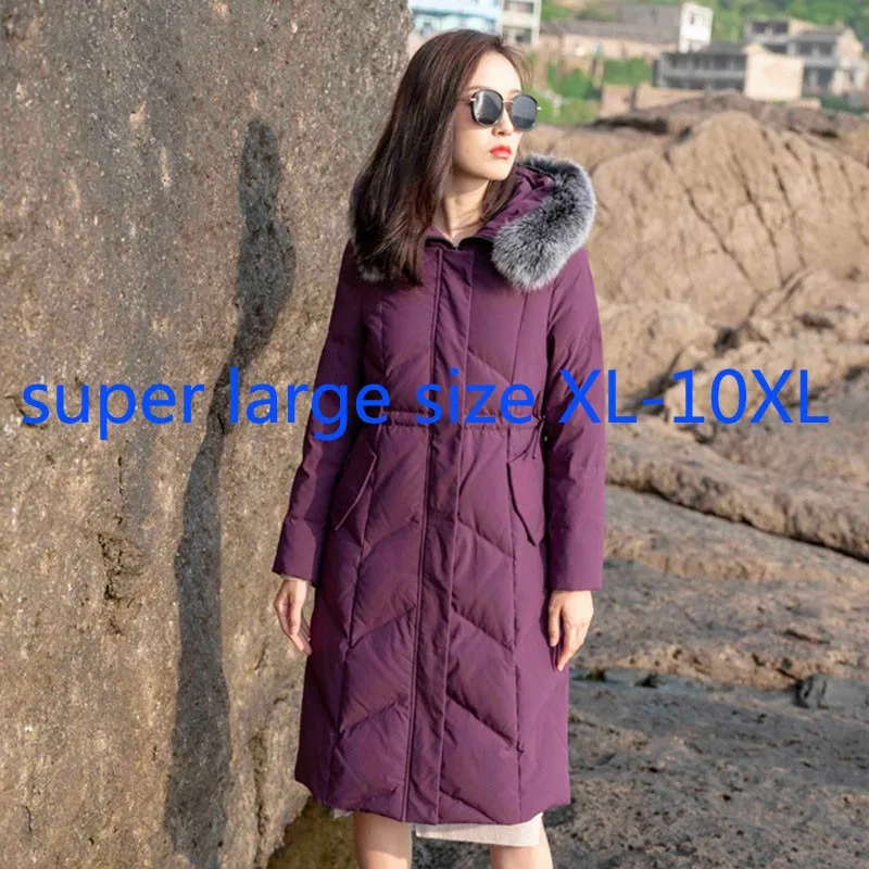 

New Arrival High Quality Fashion Suepr Large Winter Women Long Down Jacket Thickened Coat Plus Size XL-4XL5XL6XL7XL8XL9XL10XL