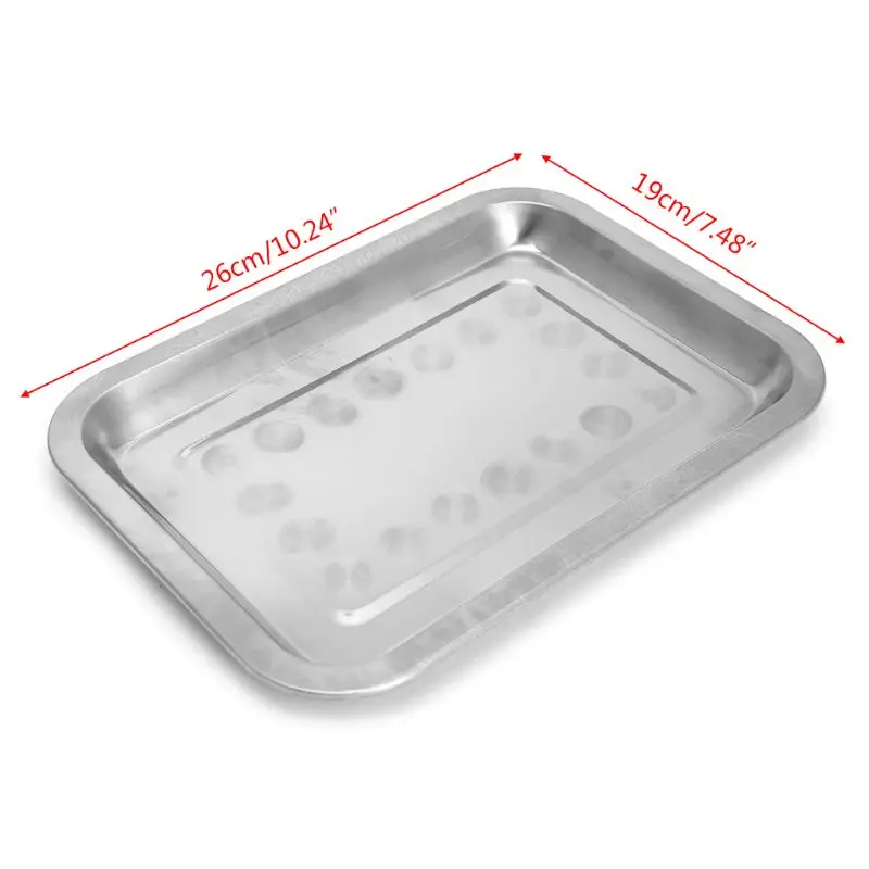 

Stainless Steel Rectangular Plate Barbecue Grilled Fish Tray BBQ Food Container