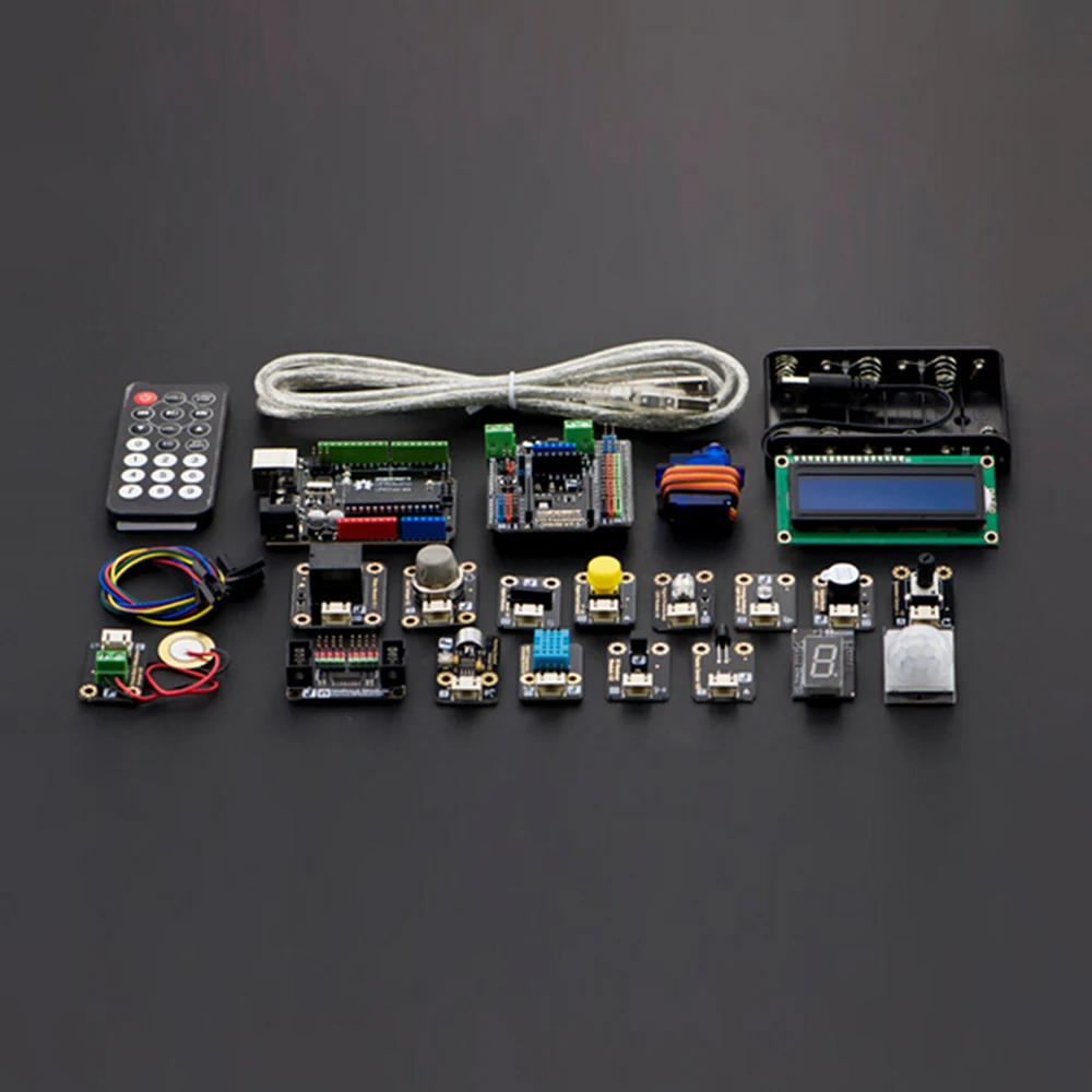 DFRobot Gravity промежуточный комплект для Arduino включает DFRdunio UNO borad Датчик Щит 16 занятий поддержка ума+ Графическая программа
