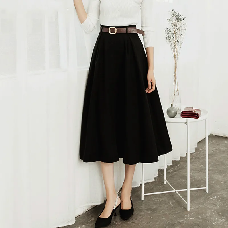 Женская замшевая юбка-трапеция Mozuleva офисная юбка средней длины с поясом высокой