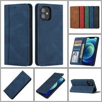 business magnetic wallet flip leather phone case for iphone 13 12 mini 11 pro max 8 7 6 se xs x xr with stand shockproof cover