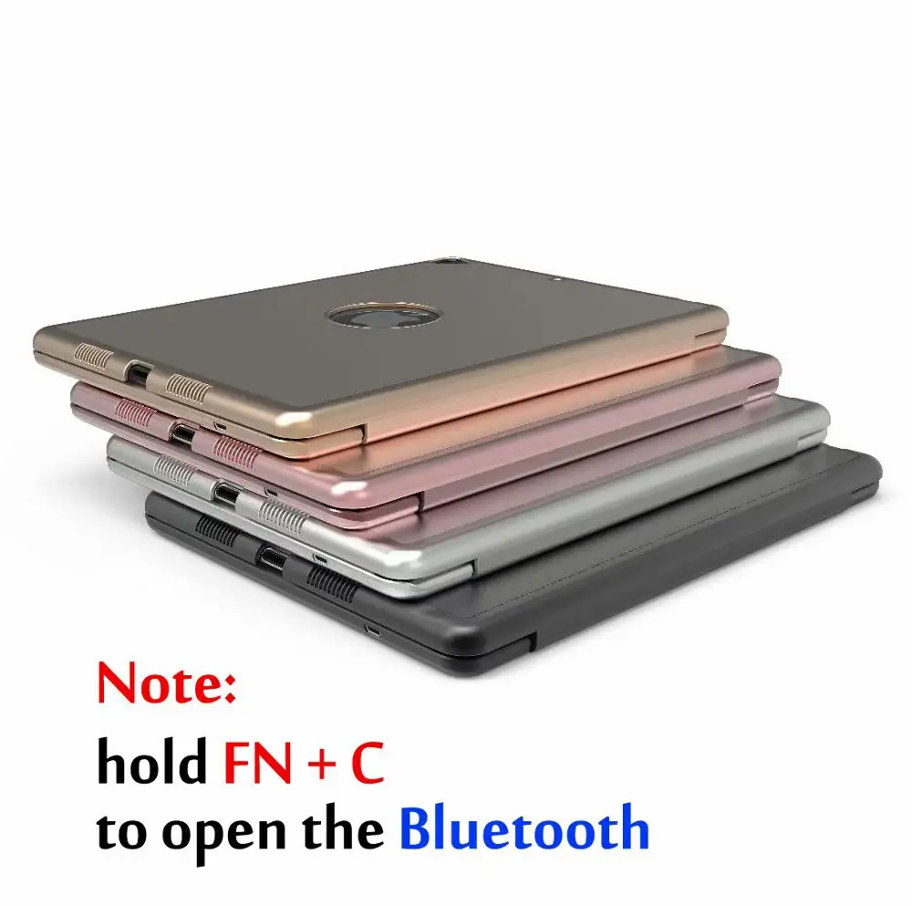 Чехол для iPad Air 3 10,5 Smart Sleep 7 цветов светильник с подсветкой Беспроводная Bluetooth клавиатура чехол для iPad Pro 10,5