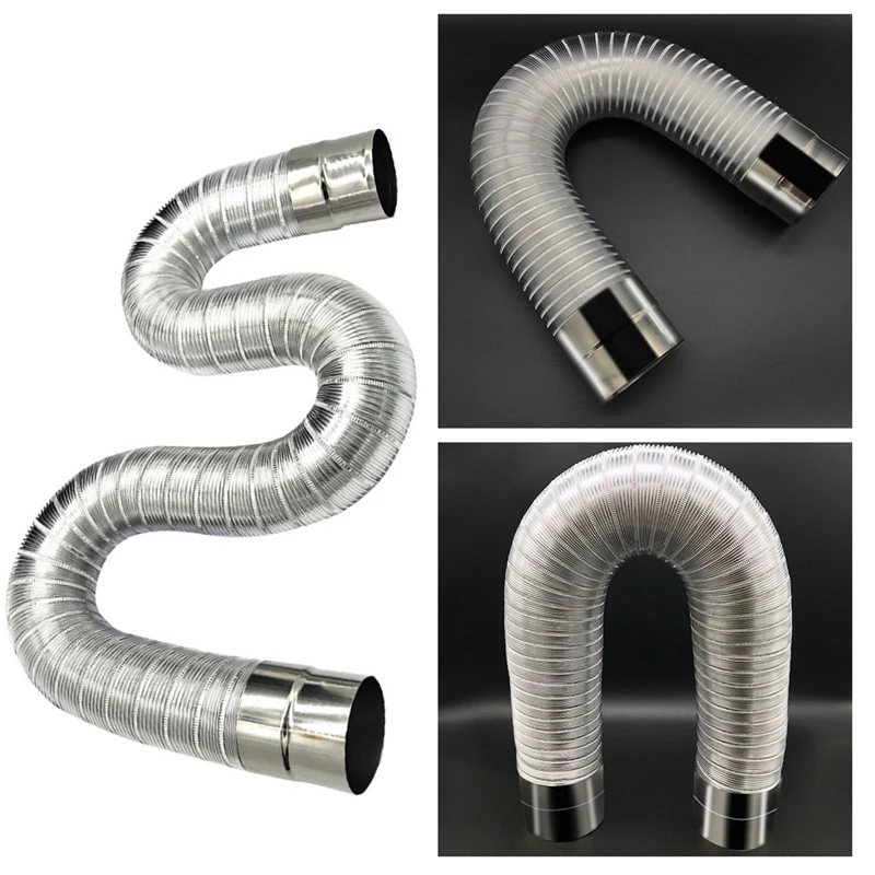 

New Fireproof Gas Water Heater Aluminum Strong Universal Exhaust Car Intake Pipe Extension Tube Length