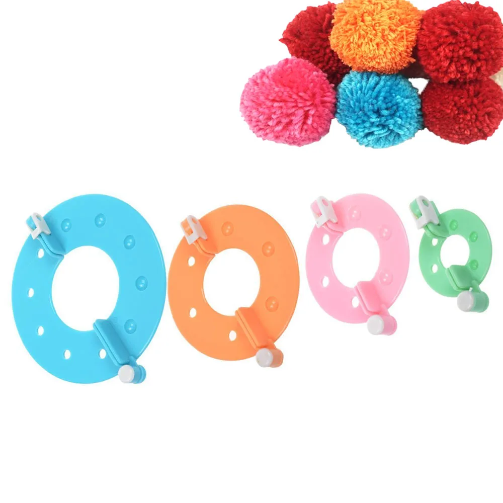 4 размера помпон для изготовления пушистых шариков ткацкая игла рукоделия