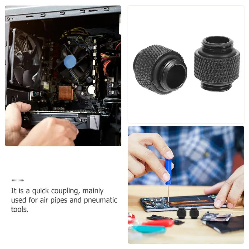 

2Pcs G1/4 Thread Adapter Extender Connector for Computer Water Cooling System