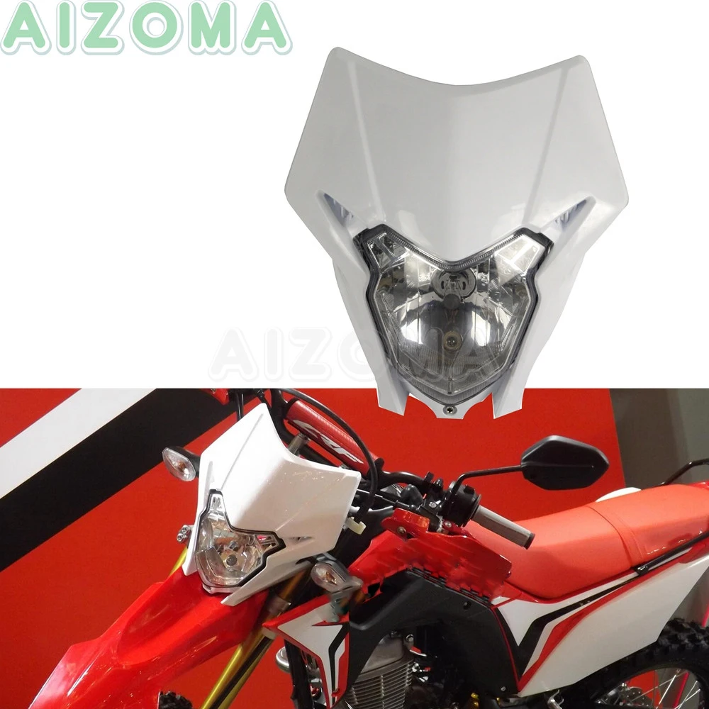 MX эндуро белый головной светильник 12 В/35 Вт для Honda CRF150L CRF230 CRF250 CRF450 F CRF 125 250 450 R/S/M/L